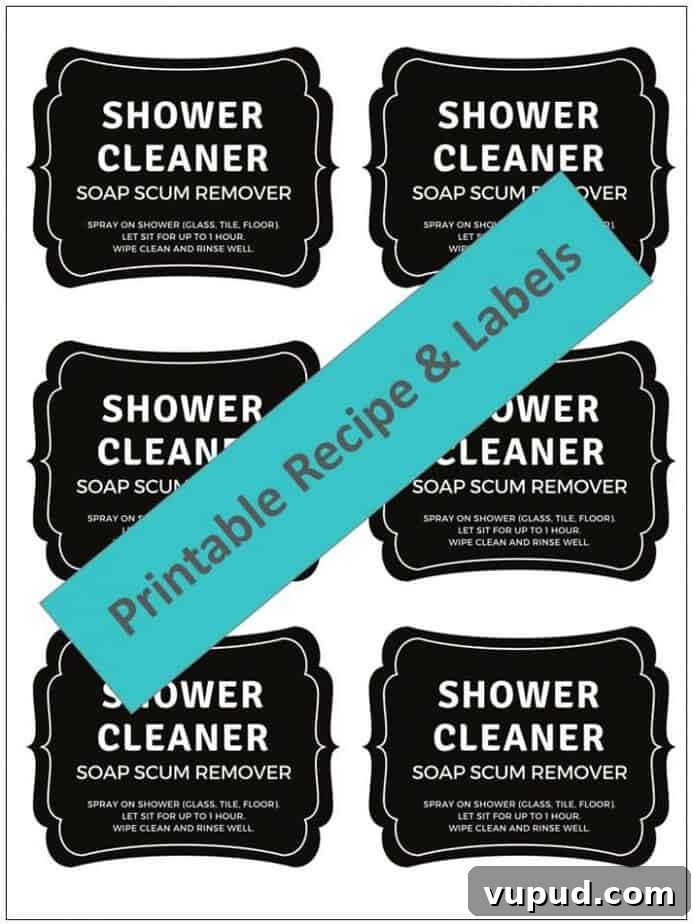 DIY Shower Cleaner Recipe for Sparkling, Streak-Free Tiles 9 Shiny clean shower after using homemade cleaner