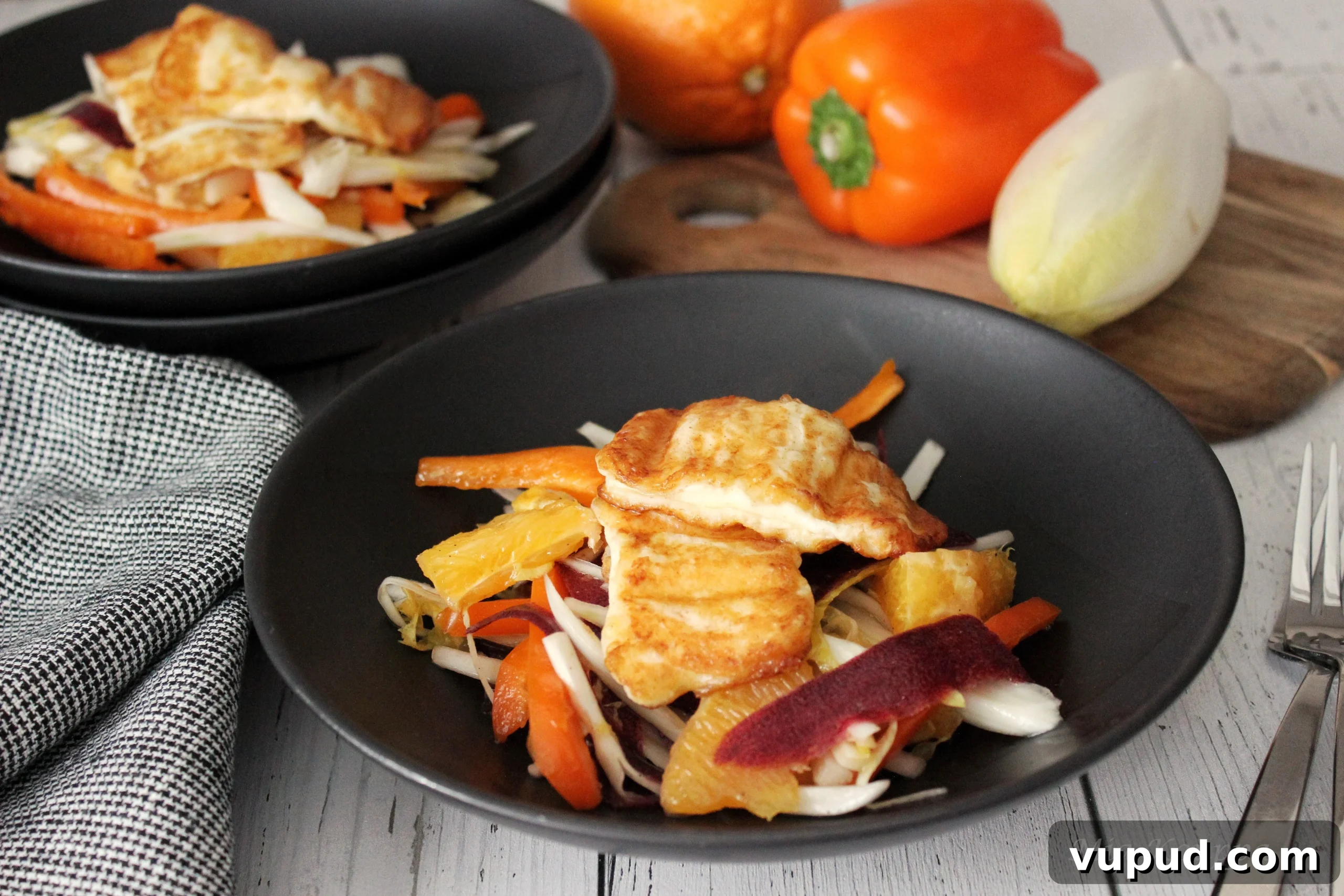 Citrus Salad with Crispy Fried Halloumi and Mint 10 Citrus salad with fried halloumi