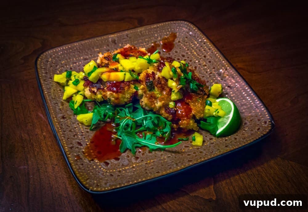 Asian Shrimp Cakes with Mango Chutney and Honey Sriracha Glaze 3 Asian Shrimp Cakes with Mango Chutney and Honey Sriracha Sauce | Savorwithjennifer.com