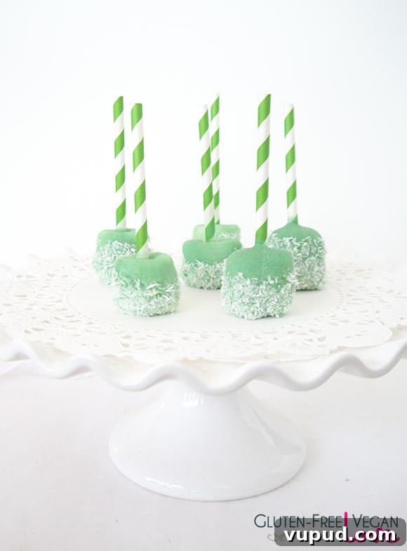 Gluten-Free Vegan Marshmallow Pops for St. Patrick’s Day 3 Gluten-Free Vegan Marshmallow Pops { Perfect for St. Patrick's Day! }