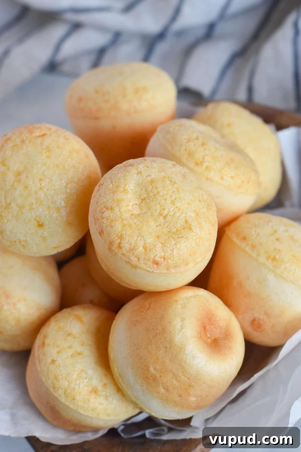 Fogo de Chão Pão de Queijo Recipe: How to Make Authentic Cheese Bread 3 pile of cheese breads.