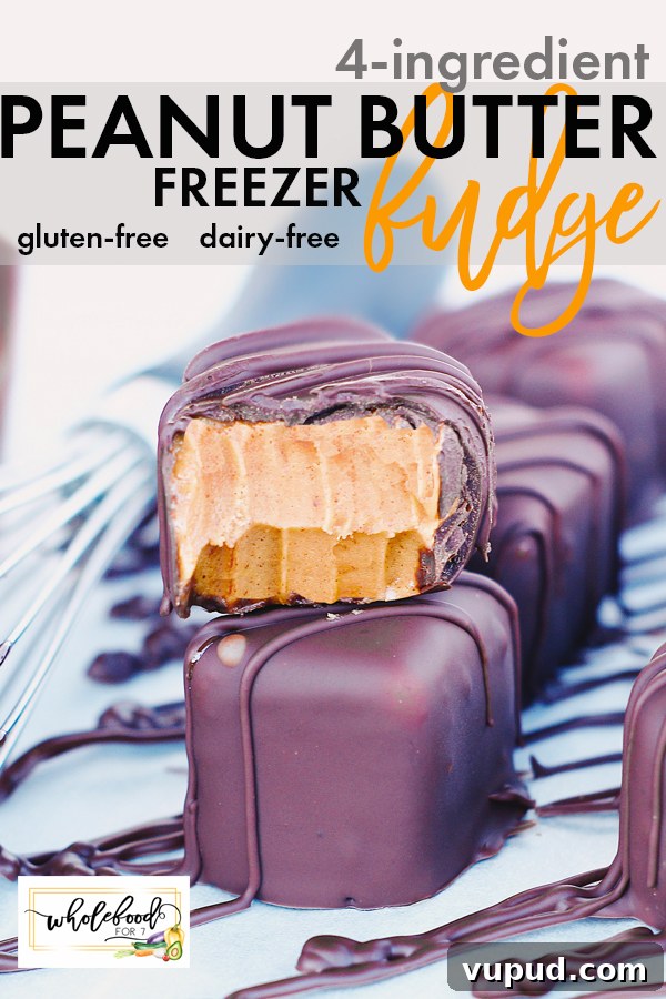4-Ingredient Peanut Butter Cup Fudge Recipe for Quick Treats 2 4-Ingredient PB Freezer Fudge - Gluten-free, dairy-free, and so easy!