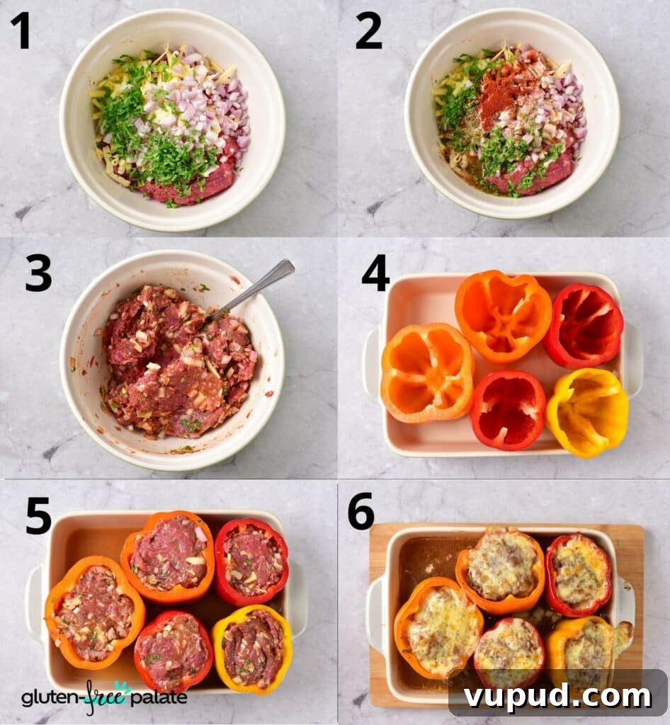 Gluten-Free Stuffed Peppers Recipe: Flavorful Vegetarian Dinner 6 Gluten-Free Stuffed Peppers step by step