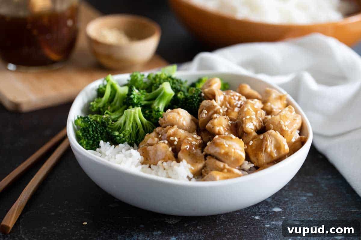 Teriyaki Chicken Bowls Teriyaki Chicken Bowl with rice and broccoli