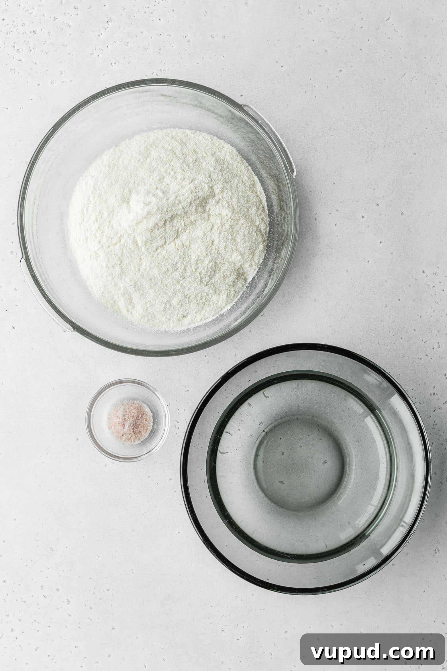 Reina Pepiada Arepa: Venezuelan Chicken & Avocado Recipe 3 Arepa ingredients in bowls