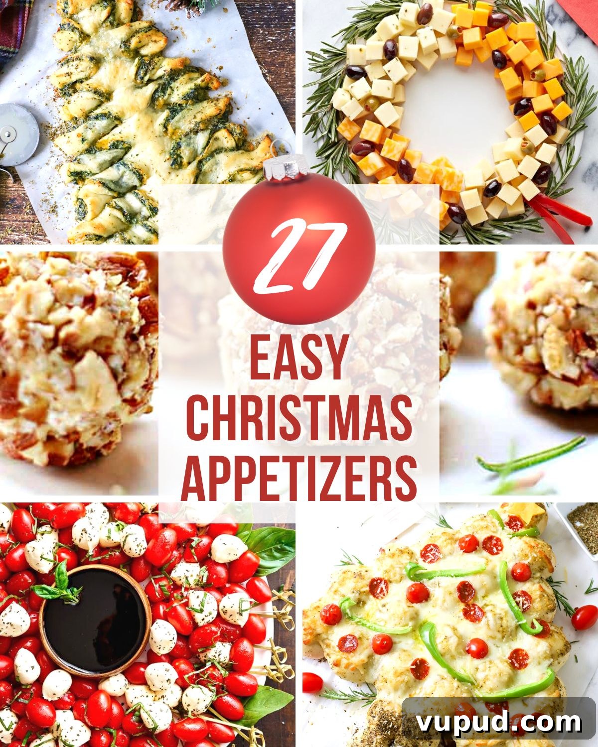 27+ Festive Christmas Finger Food Appetizers for Holiday Parties 2 Easy Christmas Appetizer Recipes