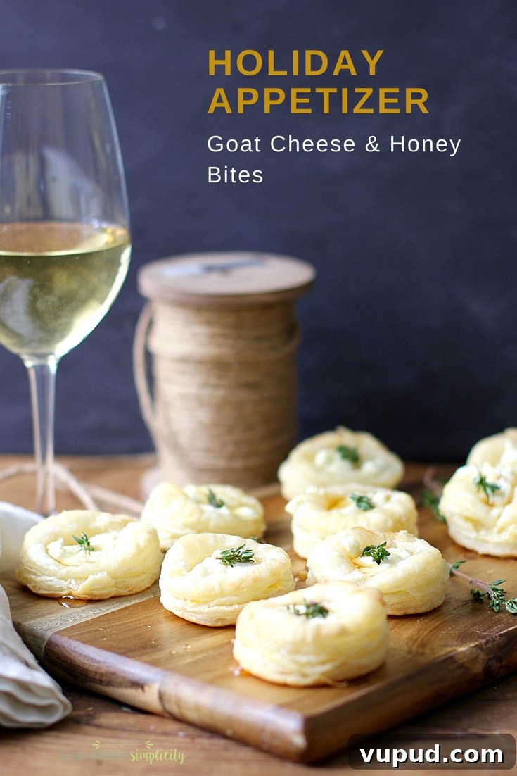 27+ Festive Christmas Finger Food Appetizers for Holiday Parties 13 Goat cheese and honey bites for christmas