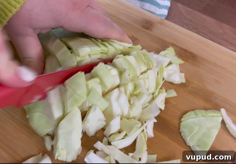Cabbage Casserole: Oven or Slow Cooker Recipe Guide 2 chop up cabbage