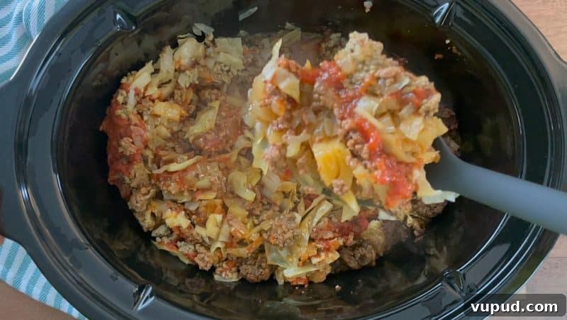 Cabbage Casserole: Oven or Slow Cooker Recipe Guide 4 stir casserole well before serving
