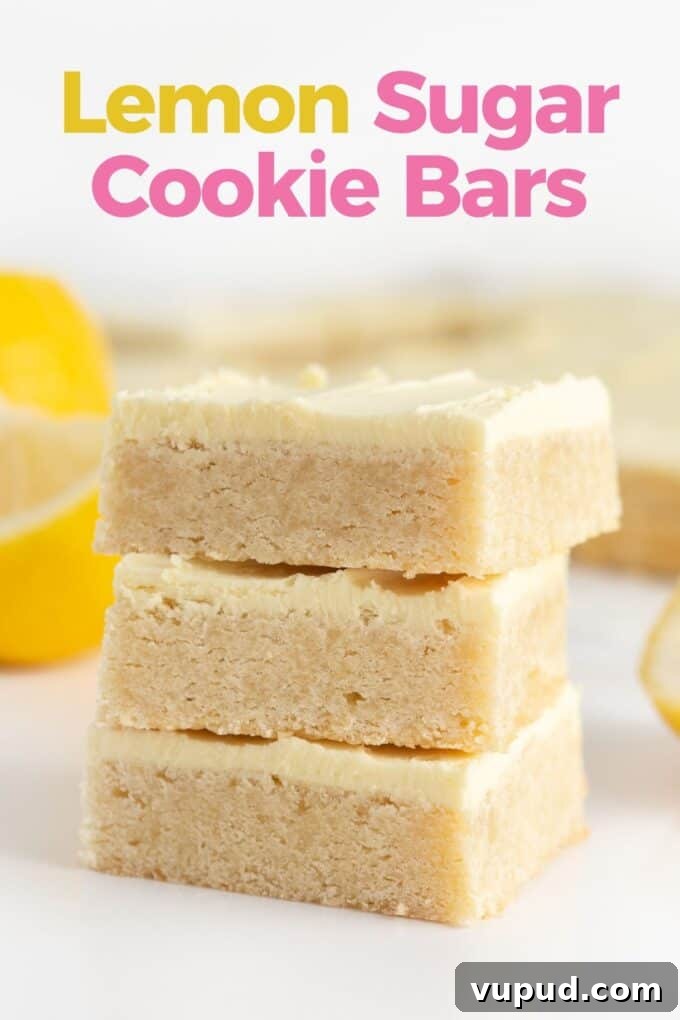 stack of lemon sugar cookie bars