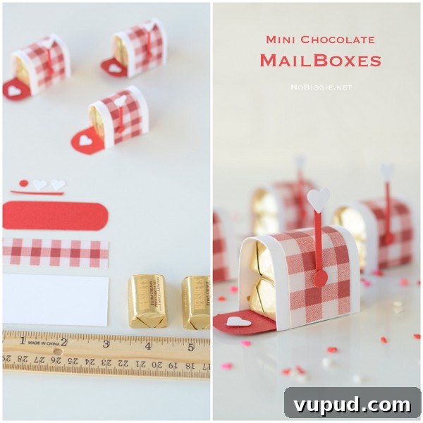 Mini Chocolate Mailbox Gift Ideas for Parties and Holidays 4 mini chocolate mailboxes | Video on NoBiggie.net