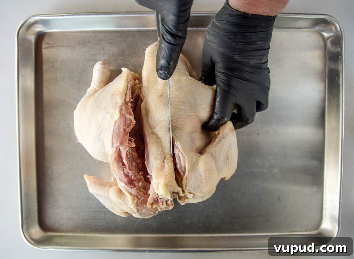 Grilled Spatchcocked Dry-Brined Chicken for Crispy, Juicy Results 4 Step 3 in how to spatchcock a chicken