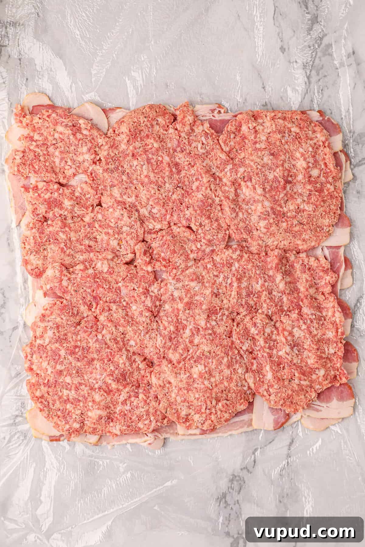 Smoked Breakfast Fatty: Savory Brisket-Wrapped Morning Roast 6 Topping Weaved Bacon with Breakfast Saugsage for Fatty Recipe Smoker