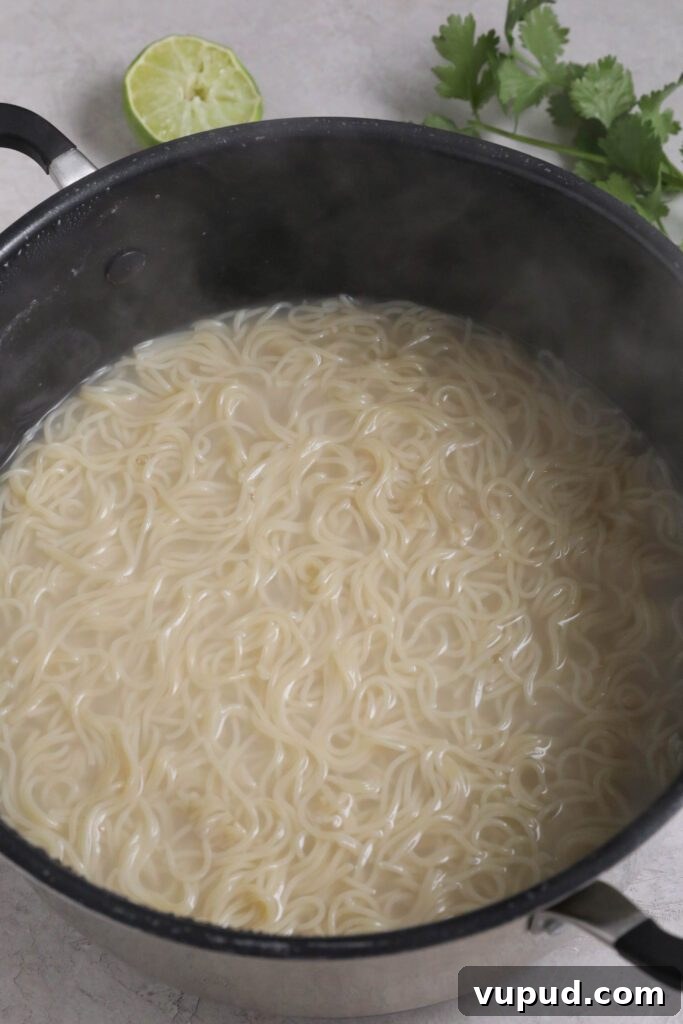 SunButter Peanut Butter Ramen Bowls: Creamy Savory Noodle Recipe 5 ramen cooked in large stockpot by Flora & Vino