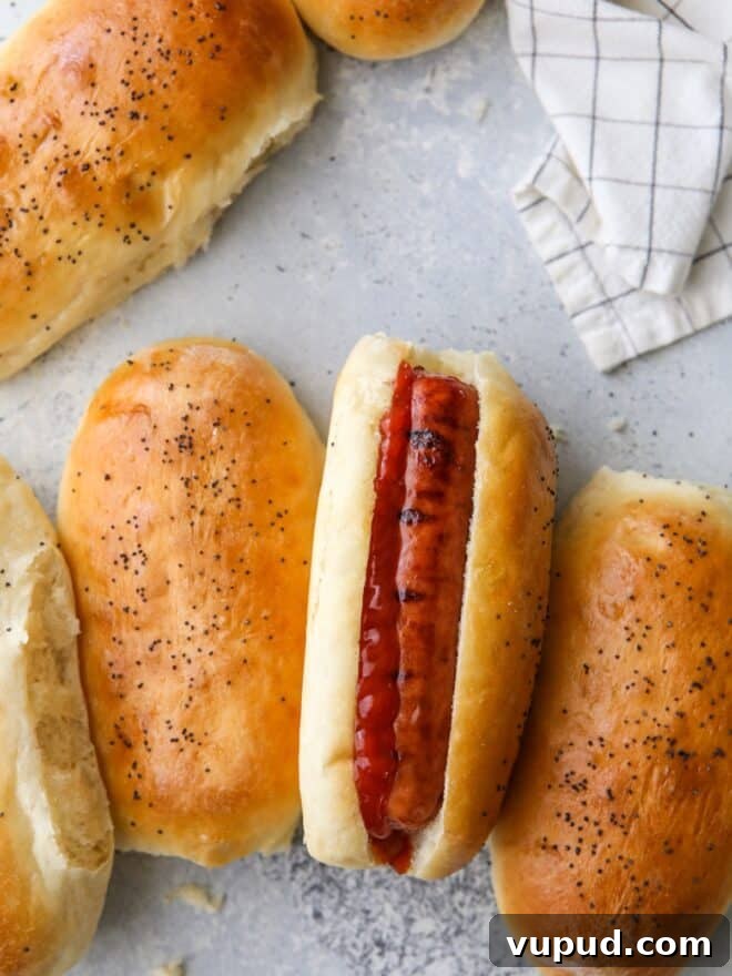 Soft Homemade Hot Dog Buns Recipe for Perfect Sandwiches 2 Soft and delicious homemade hot dog buns are so much better than store-bought!
