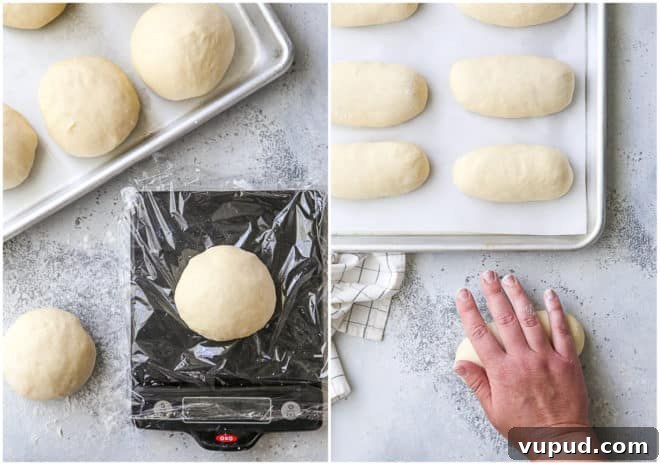 Soft Homemade Hot Dog Buns Recipe for Perfect Sandwiches 4 shaping hot dog buns