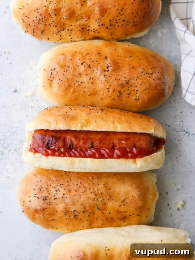Soft Homemade Hot Dog Buns Recipe for Perfect Sandwiches 6 Soft and delicious homemade hot dog buns are so much better than store-bought!