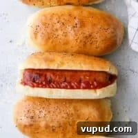 Soft Homemade Hot Dog Buns Recipe for Perfect Sandwiches 7 Soft and delicious homemade hot dog buns lined up