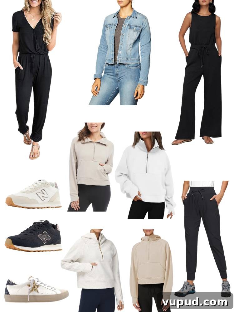 collage of product images for travel outfits