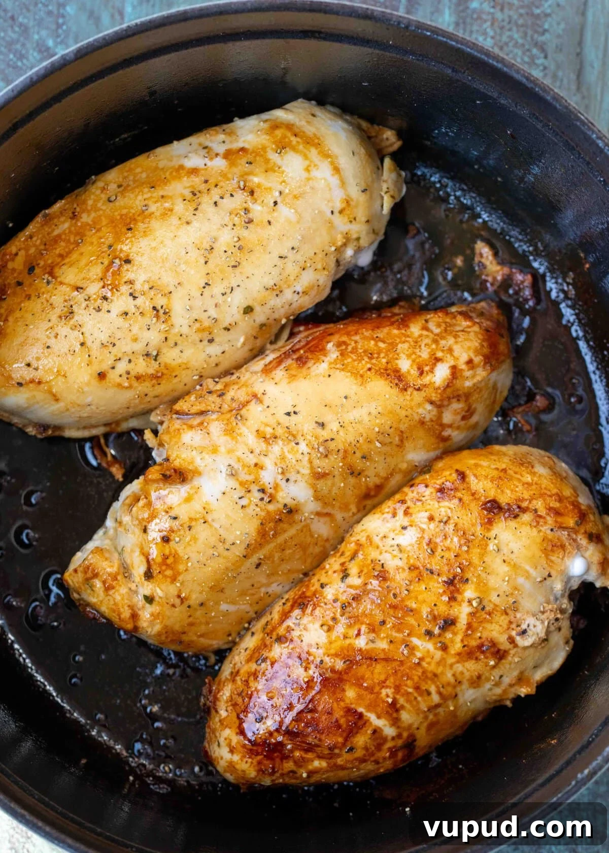 Crockpot Mississippi Chicken: Slow Cooker Recipe for Tender Flavor 5 chicken breasts seared in a dutch oven