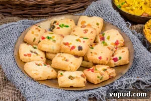 Delicious tutti frutti cookies or biscuits