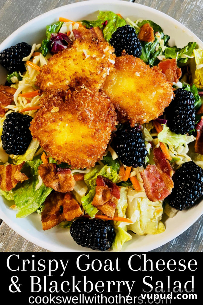 Crispy Fried Goat Cheese and Blackberry Salad with Honey Vinaigrette 15 img 37052 14