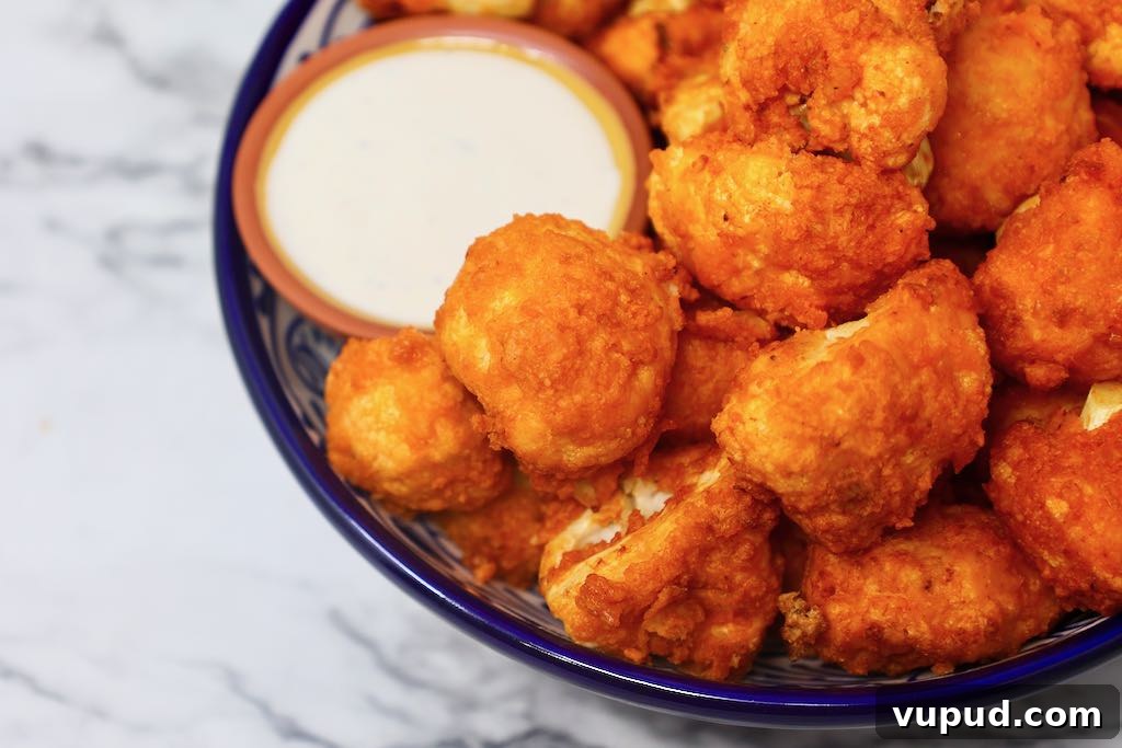Crispy Buffalo Cauliflower in the Air Fryer: Tangy & Spicy Bites 3 buffalo cauliflower air fryer