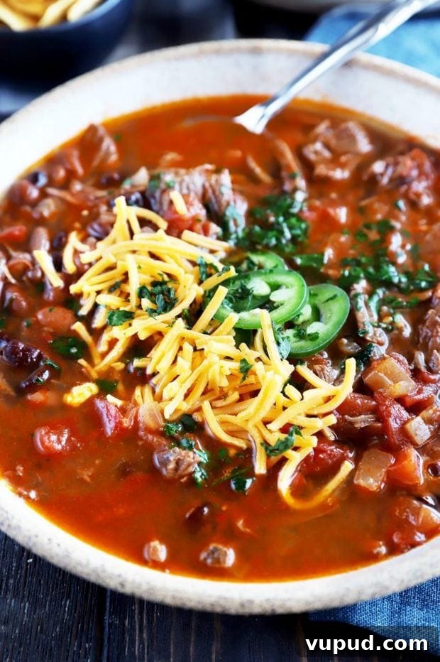 Instant Pot Carne Asada Chili Recipe for Bold Flavor 4 Bowl with Instant Pot chili image