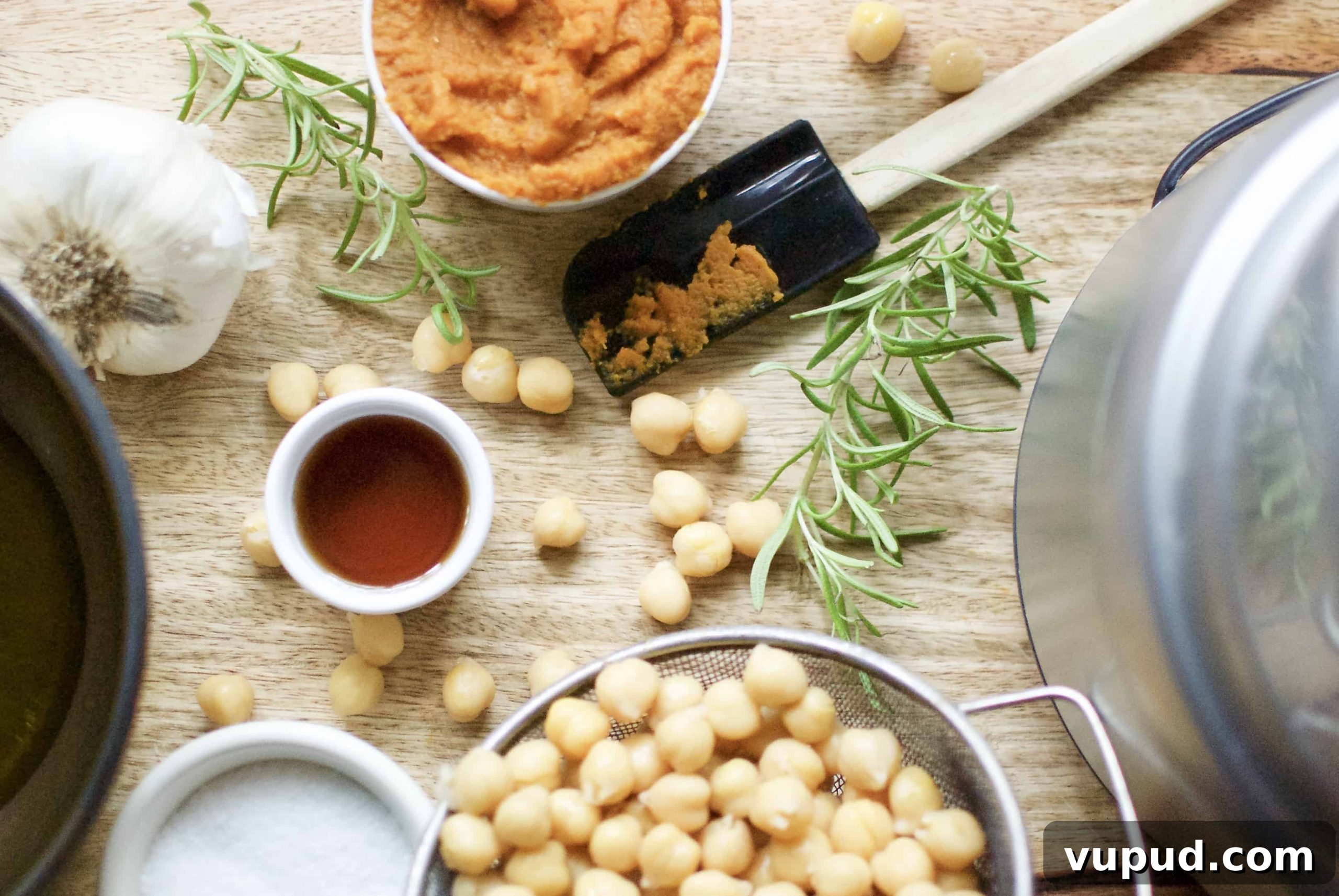 Pumpkin Hummus with Rosemary and Roasted Garlic Recipe 2 pumpkin hummus with rosemary & roasted garlic
