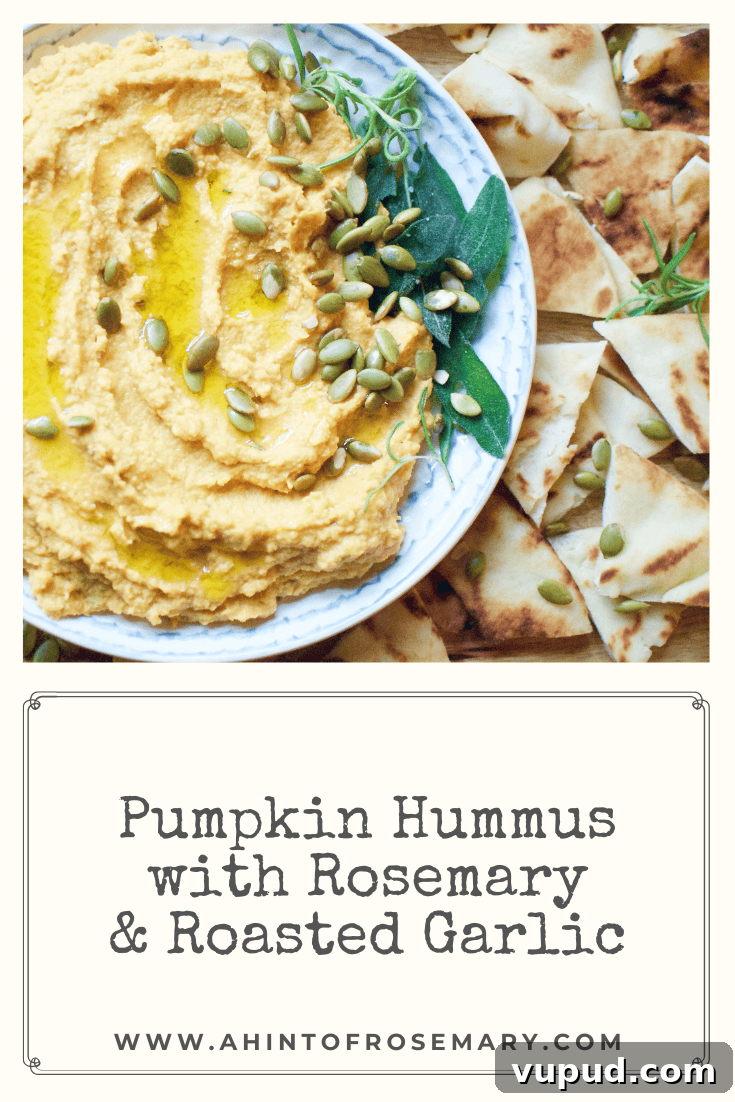 Pumpkin Hummus with Rosemary and Roasted Garlic Recipe 10 Pumpkin Hummus with Rosemary & Roasted Garlic