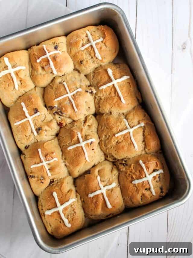 Soft & Fluffy Gluten-Free Hot Cross Buns: Simple Recipe for Spring 11 gluten-free hot cross buns in pan