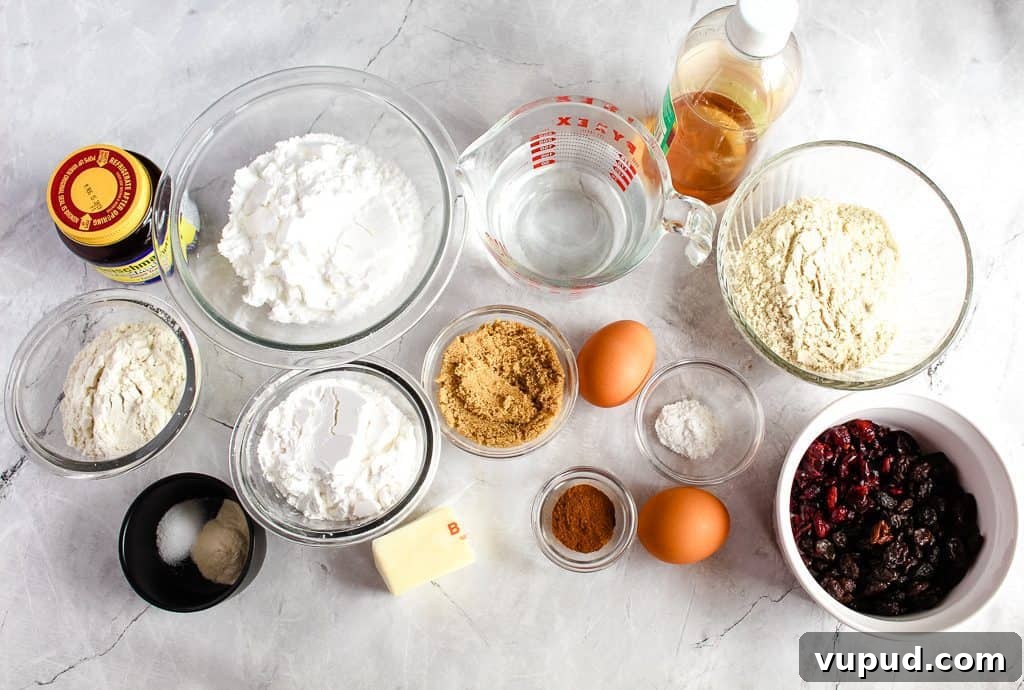 Soft & Fluffy Gluten-Free Hot Cross Buns: Simple Recipe for Spring 3 ingredients for gluten free hot cross buns on a white countertop