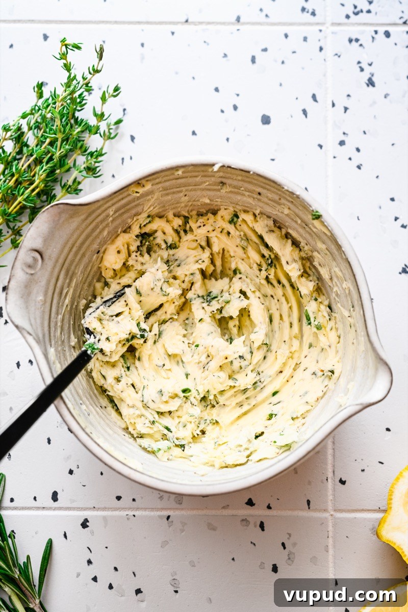 Garlic Herb Compound Butter Recipe for Flavorful Meals 6 Herb butter close-up