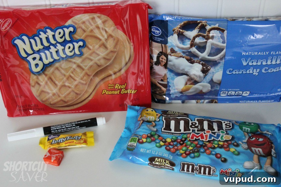 How to Make Nutter Butter Snowman Cookies for Holiday Parties 3 nutter butter snowman cookies ingredients