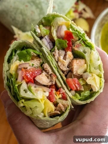 mediterranean chicken wrap