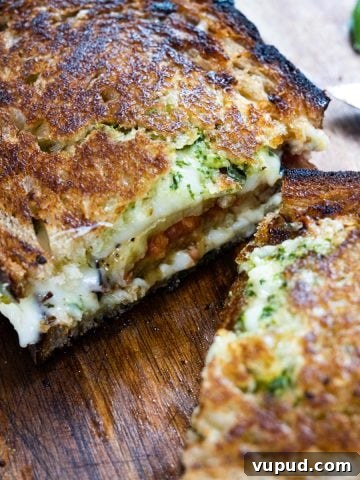eggplant caprese grilled cheese