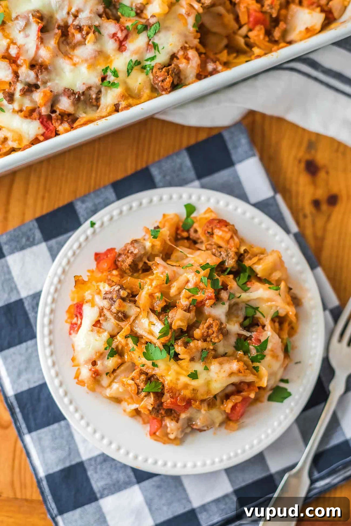 Hearty Stuffed Cabbage Casserole Recipe for Weeknight Dinners 6 single serving of family dinner on a table