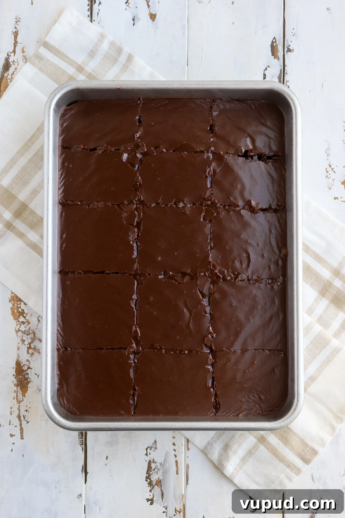 1886 Chocolate Buttermilk Cake Recipe: Vintage Southern Chocolate Cake 13 frosted cake cut into 15 squares