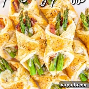 Prosciutto and Asparagus Puff Pastries for Entertaining 5 puff pastry stuffed with proscuitto asparagus and cheese