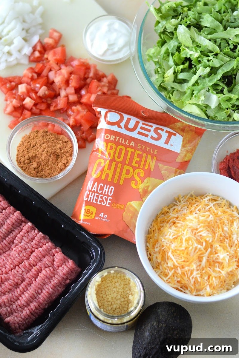 Low-Carb Ground Beef Chili Salad Recipe for Flavorful Weeknights 8 Low Carb Ground Beef Chili Salad