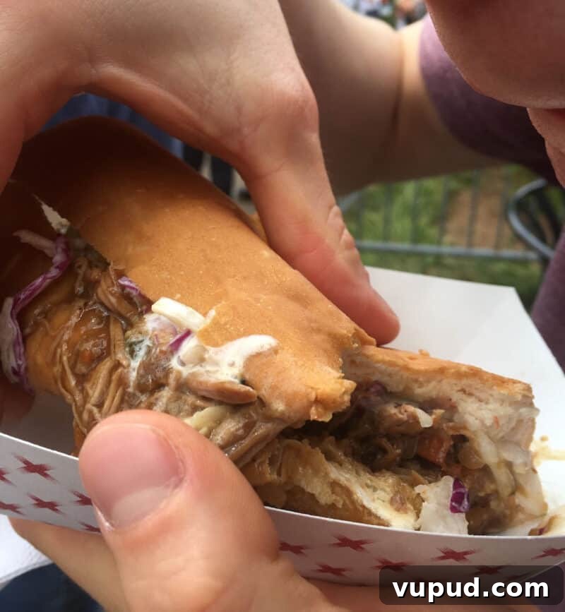 Crispy Fried Shrimp Po' Boy Sandwich Recipe 13 A slow roasted duck po boy at French Quarter Fest.