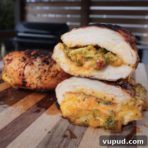 Cheddar and broccoli stuffed chicken breast
