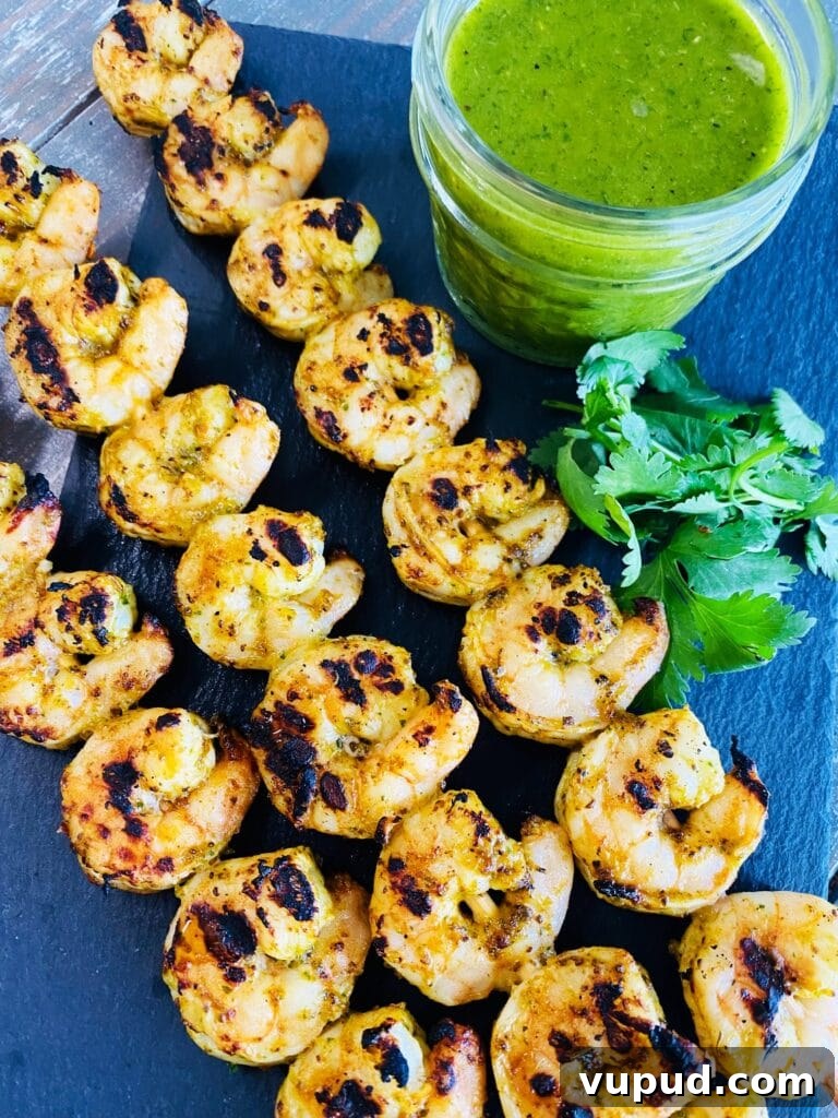 Korean-Style Grilled Chicken Thighs with Sticky Gochujang Glaze 8 Grilled Cilantro Lime Shrimp Skewers