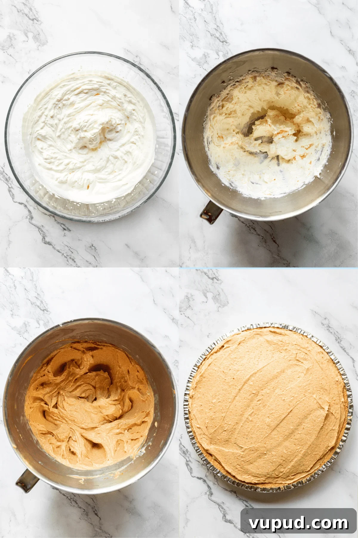 No-Bake Pumpkin Cheesecake with Gingersnap Crust 9 steps to make no bake pumpkin cheesecake