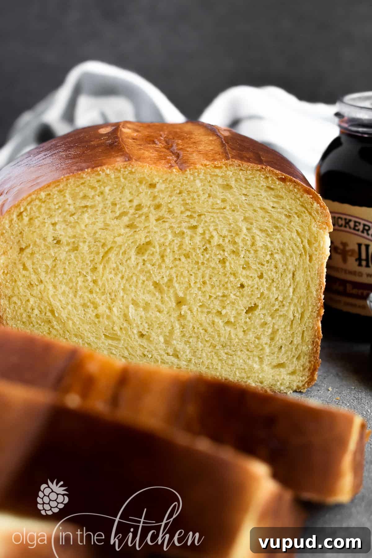Ukrainian Pumpkin Bread is delicious any time of the year! It has a mild pumpkin flavor from homemade pumpkin puree, a yellow-ish fluffy and tender texture and a shiny dark-brown crust. best pumpkin bread recipe