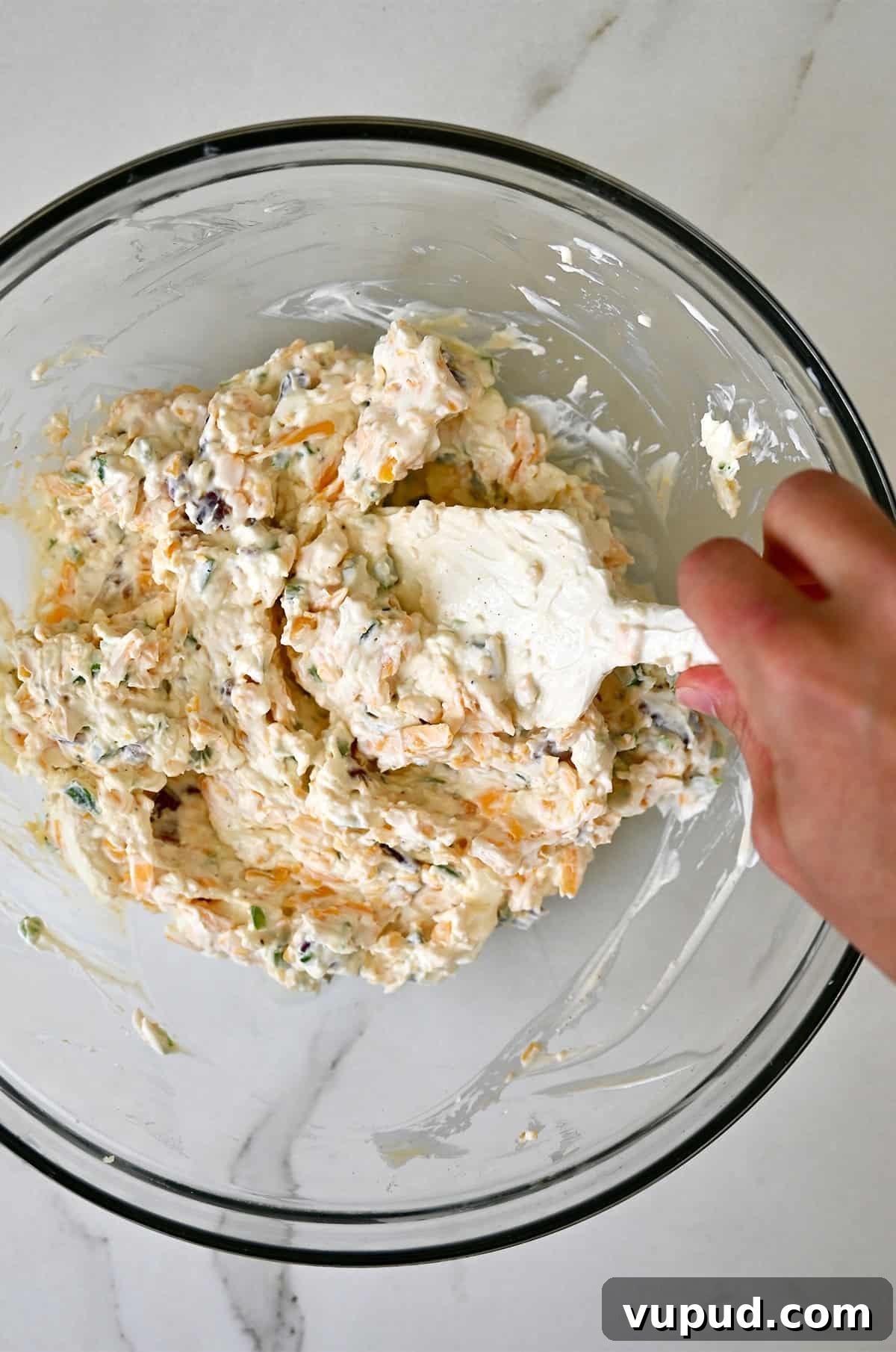 Creamy Jalapeño Popper Dip Recipe for Parties and Game Day 7 Cream cheese popper dip mixture in a bowl.