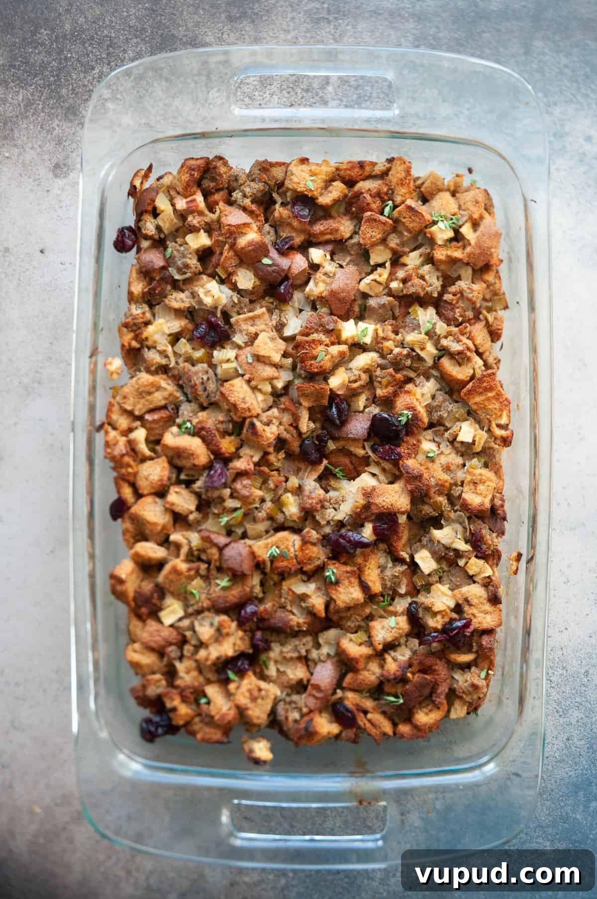 Apple and Sausage Stuffing with Cranberries and Herbs 5 chicken apple sausage stuffing