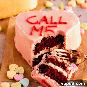 Red Velvet Mini Conversation Heart Cakes — Romantic Valentine Treats 25 Call me mini red velvet heart cake