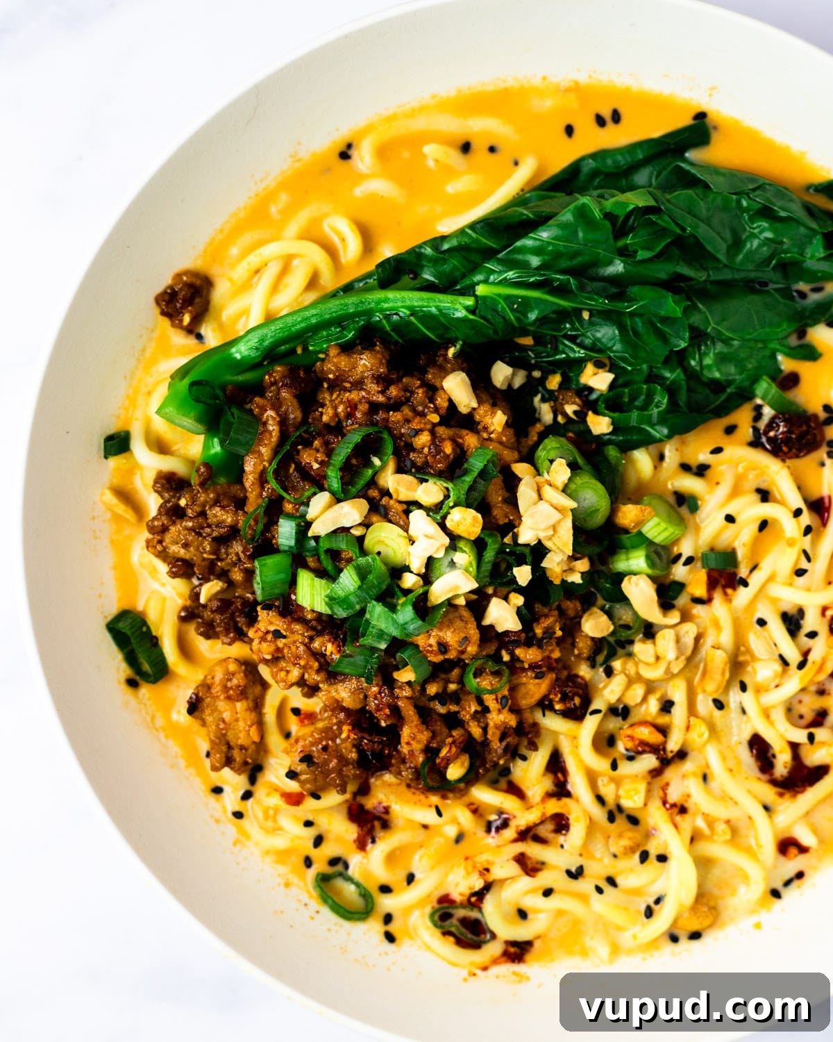 Spicy Sesame Tantanmen Ramen Recipe for Authentic Flavor 2 a close up view of tantanmen ramen