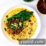 Spicy Sesame Tantanmen Ramen Recipe for Authentic Flavor 14 a top down view of a bowl of tantanmen ramen.
